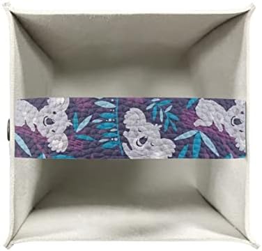 Poceacles Cute Koala Print Tissue Box Cover, suport pentru cutie pentru șervețele faciale cu curea de Jos distribuitor pătrat