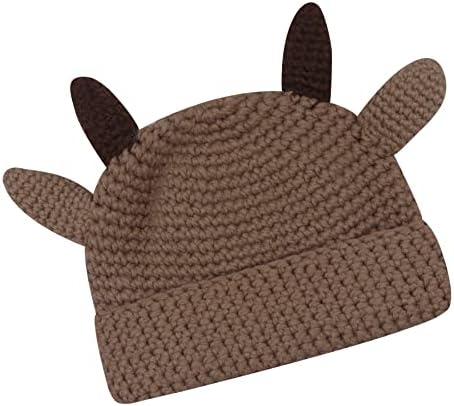 Bolley Joss Womens Winter Beanies Cute Woollike tricotat pălărie de broască Femei Doamnă fată Croșetă Oaie pălării de Crăciun
