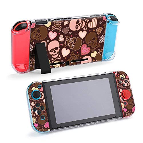 Carcasă pentru Nintendo Switch, Craniu și carne dulce cu cinci piese Setați Accesorii pentru consolă de joc de protecție pentru