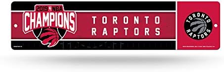 Rico Industries NBA Toronto Raptors de 16 inci Plastic Plastic Sign Decor16-inch Plastic Street Semn Decor