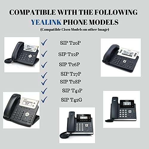 NEUPO 5 volți alimentări | Adaptor de putere compatibil cu VoIP Yealink SIP T20P, T22P, T26P, T27, T28P, T41P, T42G și Cisco