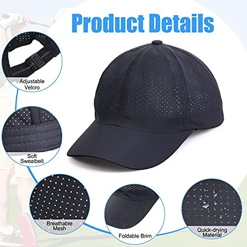 Geyoga Rapid uscat Baseball Hat Mesh sport Hat antrenament tenis Hat pentru bărbați femei adulți copii sporturi în aer liber