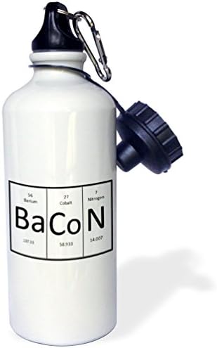 3Drose Bacon Sports Bottle, 21 oz, multicolor