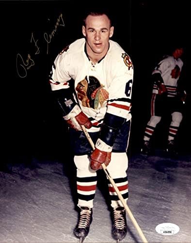 Reg Fleming semnat Chicago Blackhawks 8x10 Photo JSA COA - Fotografii autografate NHL