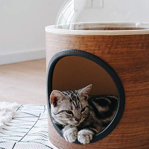 Bjqzx Cat alpinism cadru spațiu capsulă pisica gunoi Transparent fereastra pisica casa mobilier din lemn pisica agățat de perete