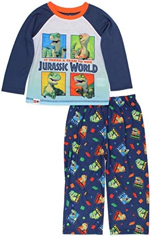 Lego Jurassic World dinozaur copii Maneca lunga 2 pijamale bucata Set
