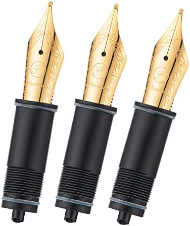 3 PC -uri Asvine Fountain Pen înlocuit Nibs, Silver 6 EF NIB pentru Asvine V169, P20, P30 și V126, nu se potrivesc P36