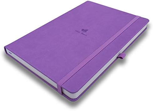 YRL Best A5 Bullet Hardcover Notebook Jurnal cu buclă de stilou, grilă punctată/punct, 5.7x8.3, 192 pagini numerotate de hârtie