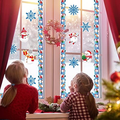 72 de bucăți de Crăciun Buletinul de zăpadă Buletin de margine set decorațiuni set include Xmas Snowman Border Trim Tăierat