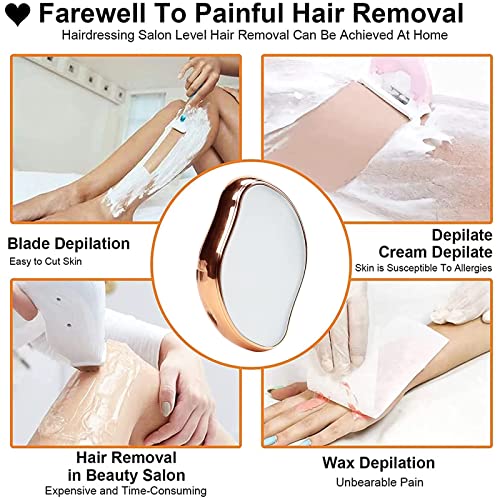 Crystal Hair Eraser, Magic Hair Eraser Crystal Hair Remover pentru femei și bărbați, exfoliere nedureroasă instrument de îndepărtare