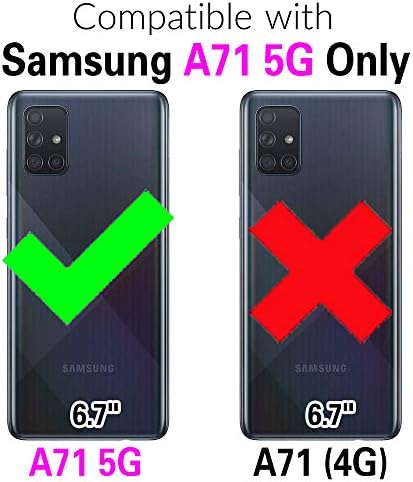 Asuwish compatibil cu Samsung Galaxy A71 5g portofel caz temperat sticlă ecran Protector și piele Flip Cover Card titularul