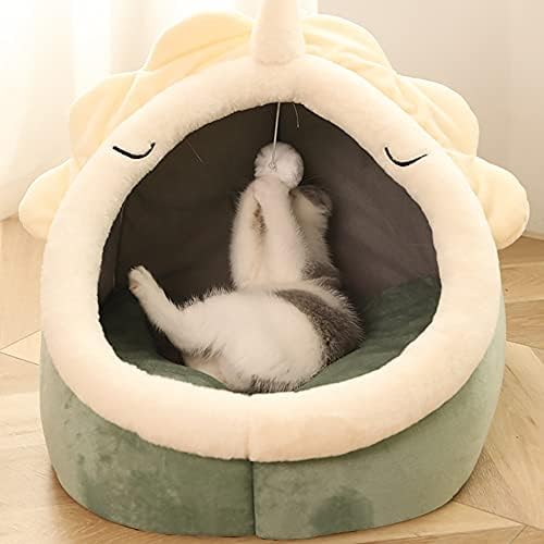 SCDZS detașabil în formă de Dragon WashableCat paturi de interior detașabil semi-închis Pet House canisa cuib pentru pisici