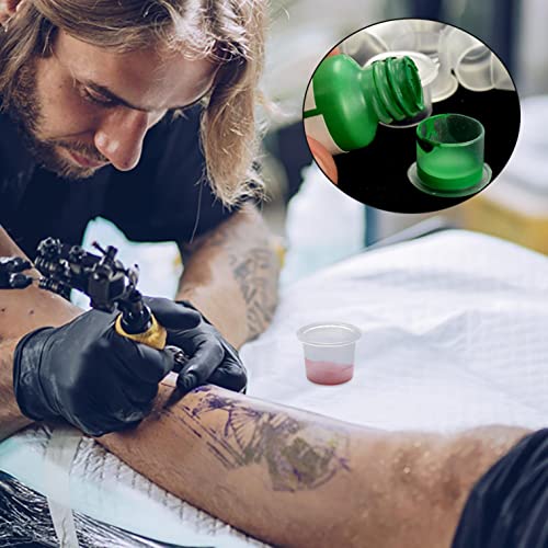 Mici medii mari 100buc plastic de unică folosință tatuaj cerneală cupe pentru tatuaj Permanent machiaj Container Cap