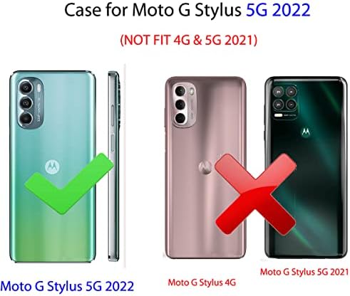 Ftonglogy pentru Motorola Moto G Stylus 5g 2022 carcasă: husă de protecție rezistentă la cădere de calitate militară cu suport