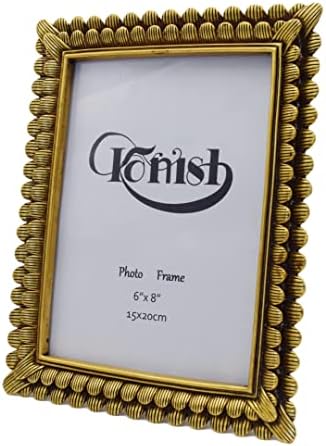 Konish Vintage Picture Frame 6x8 Antique Gold Frame Frame Tasge Masă de perete