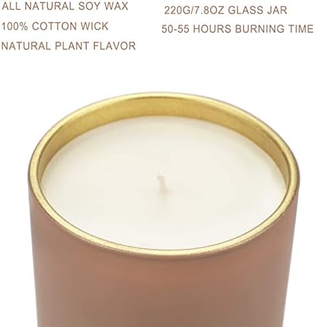 Lumânări pentru parfumuri de acasă, 3 pachet 7,8 oz lumânare parfumată din bumbac, Aromaterapie cu ușurare a stresului Cadouri