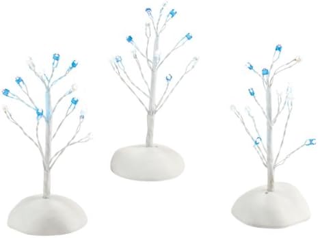 Departamentul 56 Accesorii decorative pentru sate Twinkle Brite Brite Blue and White Tree, 3,74 inch