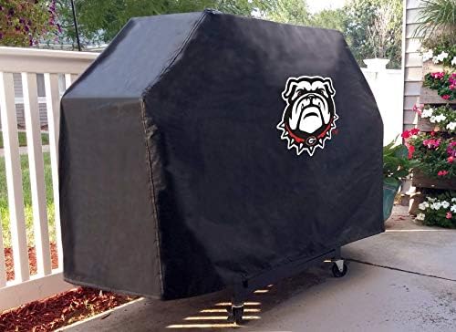 Georgia Bulldogs HBS câine negru în aer liber Heavy Duty vinil BBQ Grill Cover