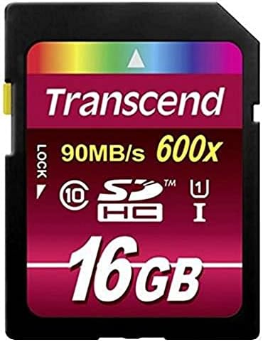 Transcend 16GB SDHC clasa 10 UHS-1 Card de memorie Flash până la 90MB / s Albastru