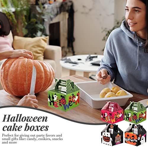 COHEALI mici trata cutii 24pcs Halloween bomboane caseta fantoma dovleac bomboane cutie cutii truc sau trata bomboane containere