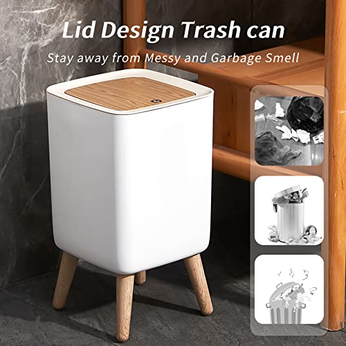 Coșul de gunoi pentru dormitor cu capac, coș de deșeuri pentru baie, gunoi de bucătărie cu buton de apăsare, coș de gunoi mic