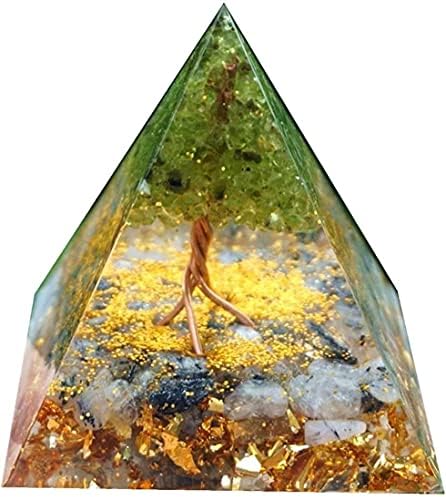 Haieshop cristal natural Peridot cu cuarț negru rutilat vindecare naturale cristal piatra 914