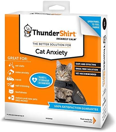 Thundershirt clasic pisica anxietate jacheta, Heather gri, mediu, THU-009