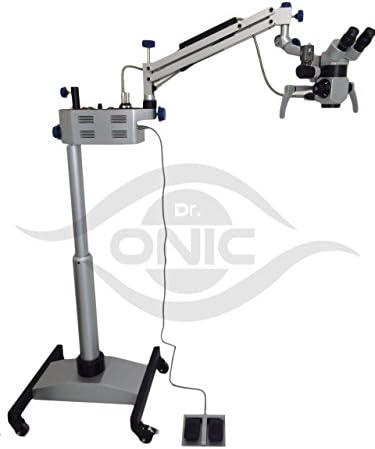 Microscop de funcționare neurochirurgie 3 trepte, tip de podea, 0-180 ° Binoclu înclinat, ecran LED, cameră HD, Splitter Beam