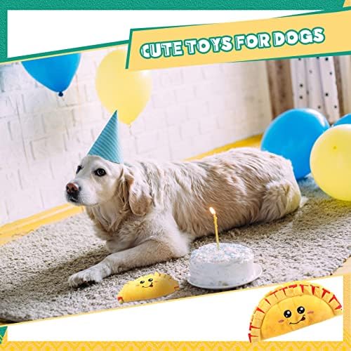 2 buc Cinco de mayo câine bandana mexican taco jucărie de pluș de pluș de pluș de pluș cu câine jucărie scârțâit umplut de