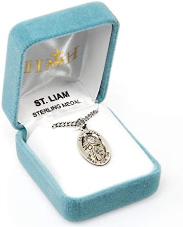 Medalia St. Liam Din Argint Sterling Cu Colier Cu Lanț De 20