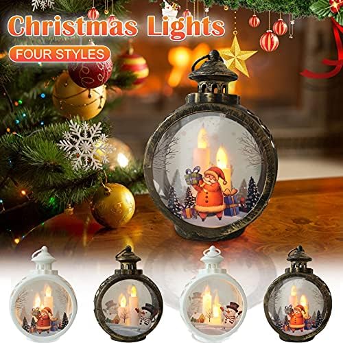 33k734 LED lampă decoratiuni de Craciun pentru Casa Lantern lumina lumanari Xmas copac ornamente Santa lampă Home Decor