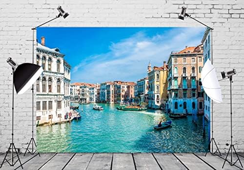 BELECO 5x3ft Fabric Veneția Italia fundal Gondola aproape de faimosul Pod Rialto din Veneția Phtography fundal pentru decorarea