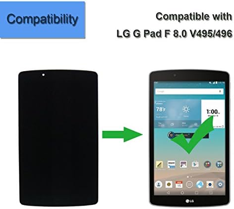 Ecran LCD ecran tactil compatibil cu LG G Pad F 8.0 V496 V495 UK495 ansamblu de sticlă Digitizator cu piesă de schimb Cadru