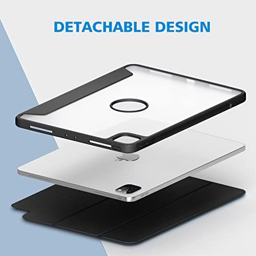 Carcasă hibridă oyeeice pentru iPad Pro 11 inch 4 /3 /2 /1 generație, acoperire detașabilă magnetică cu piele PU, anti-amprentă,