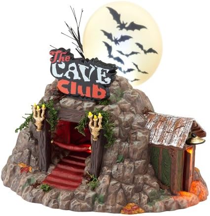 Departamentul 56 Village Snow Halloween Clubul Cave Lit House, 5,9 inch