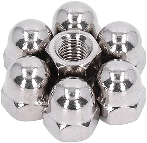 Fafeicy 50pcs Cap Nut, A2-70 Set de accesorii din oțel inoxidabil, pentru reparații de întreținere, standard DIN1587, piuliță