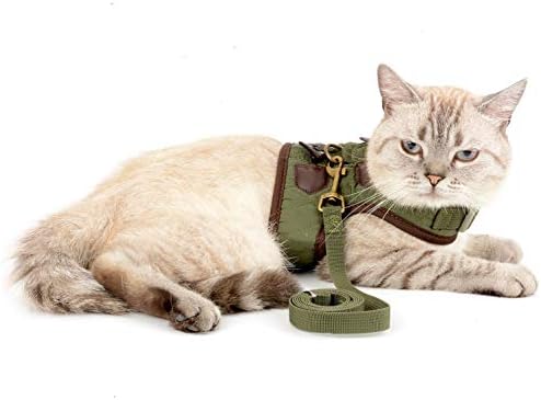 SMALLLEE_LUCKY_STORE comutați hamul pentru pisici și câini mici cu set de lesă reglabil fără tragere dovadă de evacuare jachetă