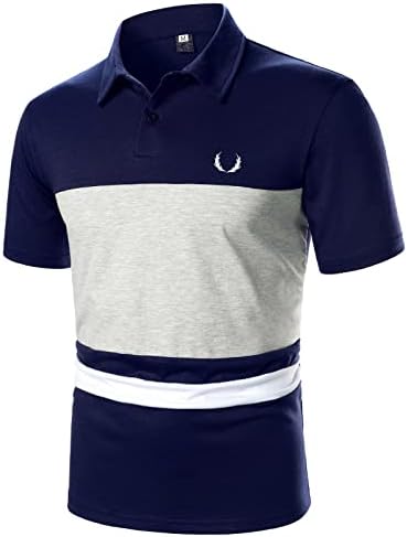 XXBR Tricouri Polo de vară pentru bărbați, 2022 Noua cămașă de golf cu mânecă scurtă bărbați Patchwork slim fit tenis tops
