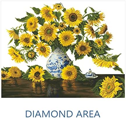 Floarea soarelui Diamond Dotz într -un kit de pictură cu diamante din China 22 x 28