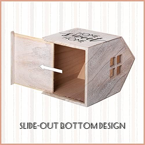 Casă de țesut cutie de acoperire în formă de casă suport pentru cutie de țesut suport pentru cutie de țesut din lemn Suport