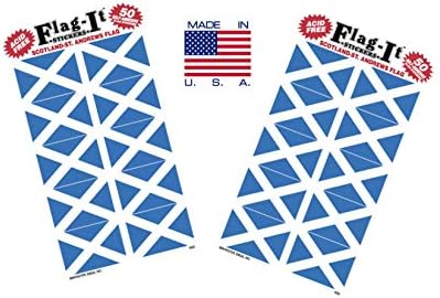 Fabricat în SUA! 2 pachete de Flag-it Scotland Cross Flag autocolante, 100 Scoția cruce autocolant decalcomanii