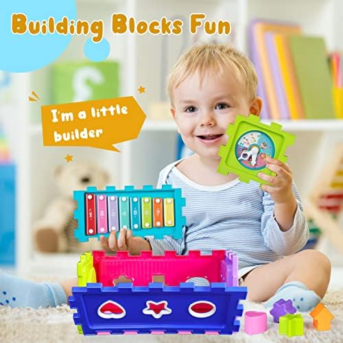 Ouji colorat și drăguț 5 în 1 cub de activitate educațională multifuncțională - primele mele jucării și cadouri de ziua de