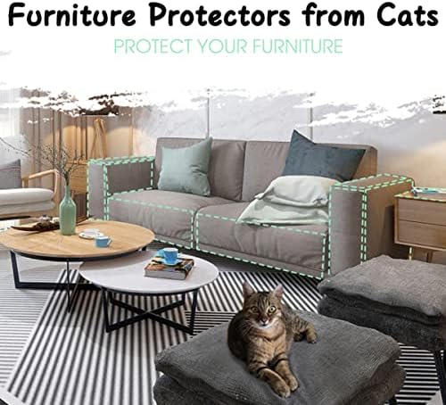 10 buc extra mare mobilier protectori la pisici, 5pcs 17 x12 & amp; 5pcs 17x10 Cat Scratch descurajare foaie, Bandă de formare
