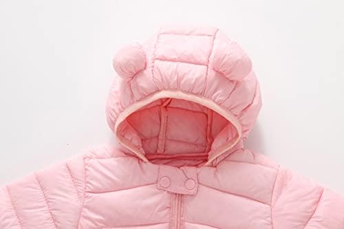 Nou -născuți pentru copii pentru copii băieți de iarnă de ninsouri calde de urs urechi cu glugă salopetă în jos, paltoane de