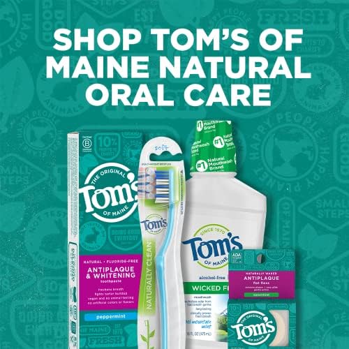 Tom ' s of Maine ață dentară plată Antiplacă cerată natural, mentă, 32 de metri