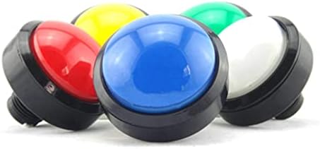 Czke Arcade buton 5 culori LED lumina lampa 60mm convexitate mare rotund Arcade joc video player buton comutator