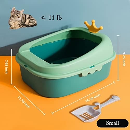 Cutie de gunoi pentru pisici Kwude cu toaletă pentru pisici Anti-stropire sporită cu lingură de cernere a gunoiului, detașabilă