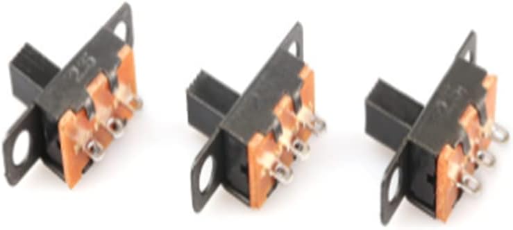 Comutator de diapozitive verticale mici 2 Poziție 1P2T SPDT Panou Lung Lug 5mm 6mm 7mm Dimensiune buton SS -12F15 3 Terminale