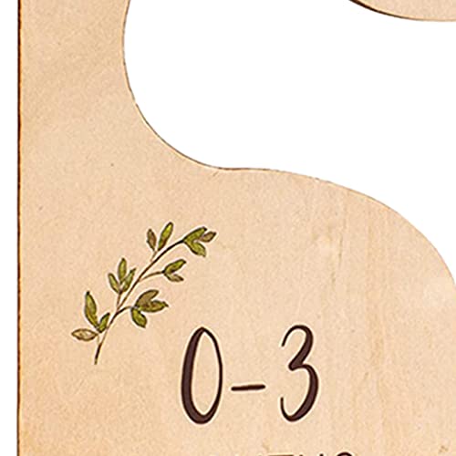 8pcs Adorabil Organizator de divizor de dulapuri din lemn, etichetă divizor pentru garderobă pentru sugari, divizoare pentru