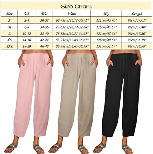 Pantaloni Capri de la lenjerie pentru femei, talie elastică cu picioare largi, în formă de yoga capris, comfy modă pantaloni